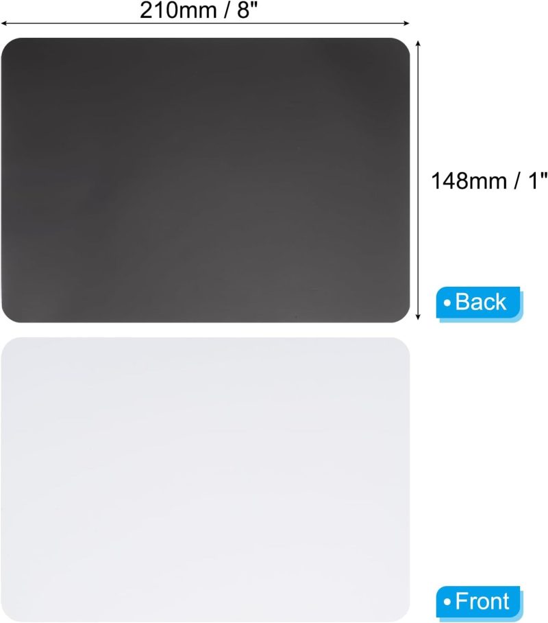 Magnetic Dry Erase Whiteboard Paper, 5 Pcs 8" x 6" Adhesive Dry Erase Board Sticker Round Angle Side Magnetic Whiteboard Paper for Fridge Office, White - Image 2