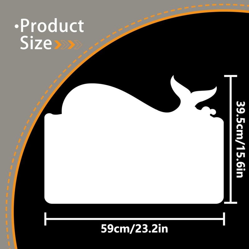 Whale Shape Magnetic Whiteboard Sticker - Dry Erase Wallpaper Roll with Magnetic Eraser and 8 Markers for Kids - Image 2