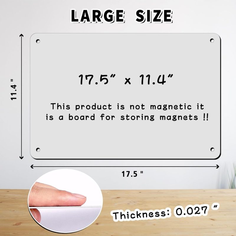 2Pack Magnetic Board 17.5" x 11.4" Magnet Bulletin Board is Suitable for displaying Notes, Photos,Magnetic Letters,Suitable for Walls, refrigerators, cabinets, etc - Image 2