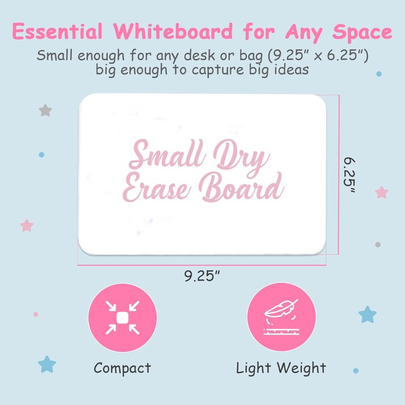 Small Dry Erase Board – Compact Durable Small White Board – Mini White Board for Desk or Kids Dry Erase Board - Image 2