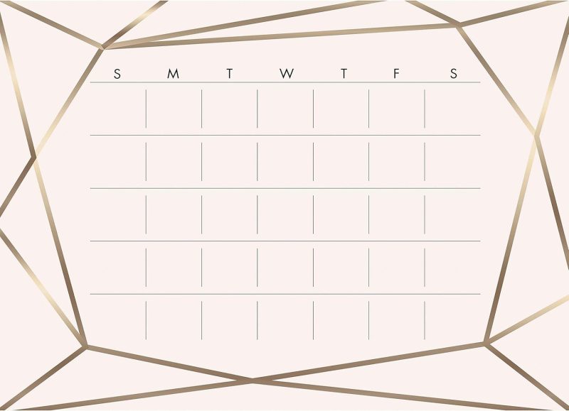 Blush Beauty Dry Erase Calendar Giant Peel and Stick Wall Decals - Image 2
